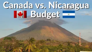 CANADA & NICARAGUA side by side BUDGET COMPARISON | Compare living expenses for Canada & Nicaragua
