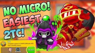 2TC NO MICRO! Easiest Possible 2 Tower CHIMPS Guide EVER!