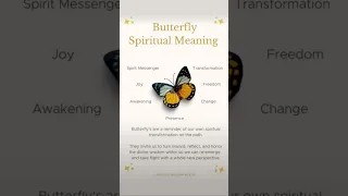 Butterfly 🦋 Spiritual Meaning