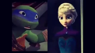 ГРУСТНАЯ ПЕСНЯ/TMNT AND DISNEY./LEO AND ELSA. Эльза и Лео.