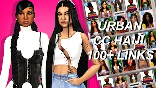 the sims 4: urban cc haul | hairs, edges, clothes, & more!! (100+ links)