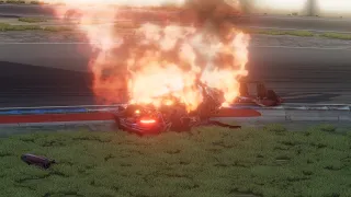 Koenigsegg Jesko slams into barrier on a track - Dashcam