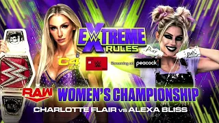 Charlotte Flair vs Alexa Bliss RAW Women's Title Match WWE Extreme Rules WWE2K20