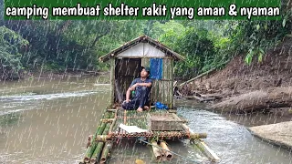 camping di shelter yg hangat di guyur hujan siang malam