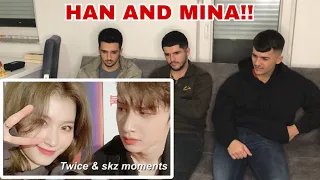 FNF Reacting to Han fell on Mina ! (Twice And Stray Kids moments) | KPOP REACTION