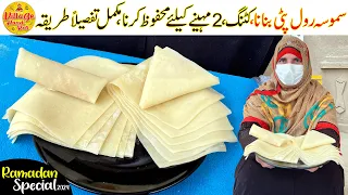 Ramadan 2024 Iftar Recipe 10th Ep | Samosa Roll Patti Recipe Make Store 2 Month | Village Handi Roti