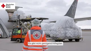 DRK-Flug mit 33 Tonnen Hilfsgütern für den Gazastreifen gestartet!