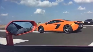 McLaren 650S vs Lamborghini Aventador 1/2 Mile Race