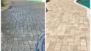 😱MOST Satisfying Paver Cleaning🫧- First person POV👀#asmr #satisfying #viralvideo #calmingsounds