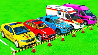 DACIA, AMAROK, AUDI POLICE VEHICLES AND MERCEDES VOLKSWAGEN FORD AMBULANCE EMERGENCY! FS22