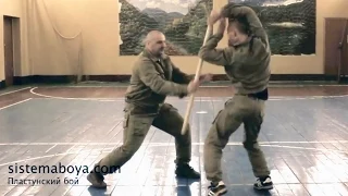 The work with the stick № 4. Plastoon martial art, fighting system of Leonid Polezhaev.