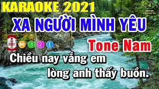 Xa Người Mình Yêu Karaoke Tone Nam Nhạc Sống 2021 | Trọng Hiếu