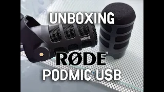 Unboxing the brand new Rode PodMic USB with the PSA1+ and the NTH-100