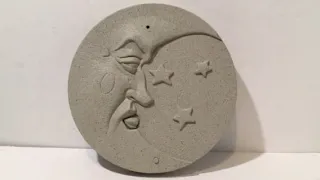 Rare Gemmy Singing Moon Plaque!