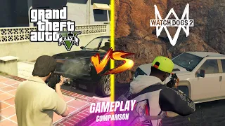 GTA V Vs Watch Dogs: 2 Gameplay (Comparison) | Open World Games