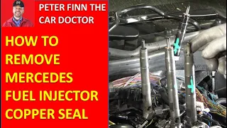 How to remove fast Mercedes Benz OM651 Diesel engine Fuel Injector copper seal gaskets