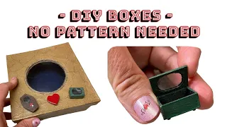 DIY Boxes NO Pattern Needed Large or Tiny Boxes / Dollhouse Boxes / Large Gift Boxes
