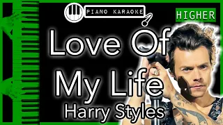 Love Of My Life (HIGHER +3) - Harry Styles - Piano Karaoke Instrumental
