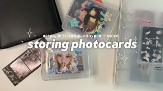 storing photocards.𖥔 ݁ ˖ (aespa,le sserafim, enha + more!)