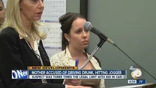 Mother accused of driving drunk, hitting jogger appears in court