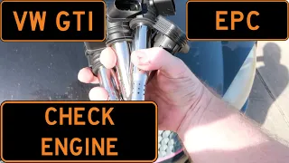 ⚡ VW GTI MISFIRE CHECK ENGINE LIGHT AND EPC LIGHT ON VW