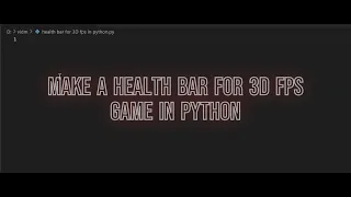 Make an health bar for 3D fps game in python