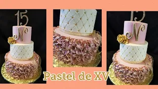 Pastel de quinceañera !!!😍😍😍 Rufles cake