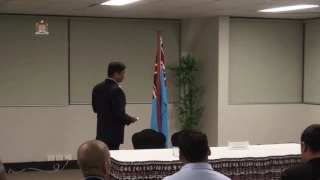 Fijian Attorney General, Aiyaz Sayed-Khaiyum holds budget consultation with the private sector