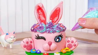 Cute Cake 🐰 Miniature Fondant Bunny Cake Decorating 💖🐰 1000+ Miniature Ideas By Mini Cakes Baking