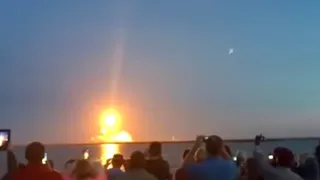 NASA Antares rocket EXPLODES- INTENSE SHOCKWAVE Wallops Island launch disaster BEST SOUND 10/28/2014