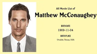 Matthew McConaughey Movies list Matthew McConaughey| Filmography of Matthew McConaughey