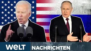 WORTGEFECHTE - Biden warnt Putin eindringlich vor Angriff auf Nato | WELT Stream
