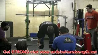 Andy Bolton 410kg,902lbs 4" Partial Deadlift Training