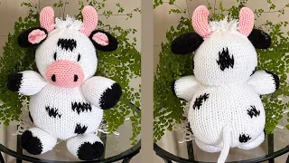 “Moo Moo” The Cow ~ Addi, Sentro, Circular Knitting