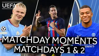 HAALAND, LEWANDOWSKI, MBAPPÉ | #UCL Matchday Moments (MD1 & MD2)