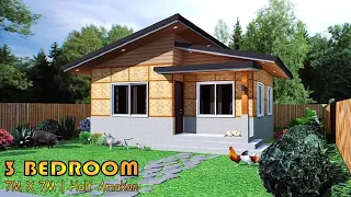 49 SQM | 3 BEDROOM | HALF AMAKAN / HALF CONCRETE HOUSE DESIGN IDEA | SIMPLE HOUSE DESIGN