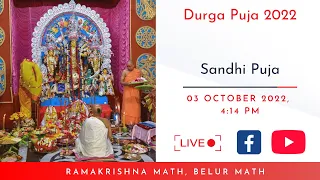 Durga Puja 2022 | Sandhi Puja | Belur Math | 03 October 2022 | 04:14 PM