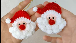 how to make crochet santa claus -- christmas decorations -