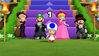 Mario Party 9 Step It Up - Rosalina Vs Luigi Vs Peach Vs Mario (Master Difficulty)