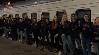Молодежный "поезд дружбы" отправился в первый рейс из Киева в Мариуполь