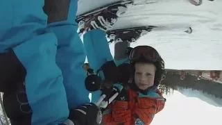 GoPro: My 6 year's old brother skiing lesson