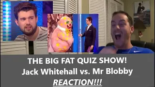 American Reacts | THE BIG FAT QUIZ OF THE YEAR | Jack Whitehall Is Terrified of Mr Blobby | REACTION