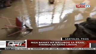 QRT: Mga bahay na nalubog sa baha, sinimulan nang linisin