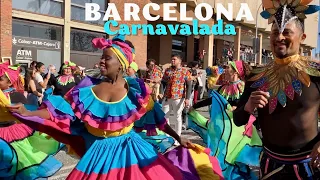 Barcelona Carnival 2024 in Spain: Carnavalada de la Barceloneta