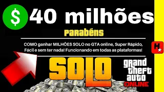 *40 Milhões Rapidamente* Faça Agora esse Glitch de Dinheiro SOLO no GTA 5 Online Muito Fácil