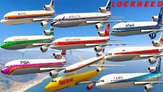 GTA V: Lockheed L-1011 TriStar Airplanes Best Extreme Longer Crash and Fail Compilation