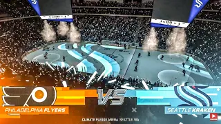 Philadelphia Flyers vs Seattle Kraken 2/16/2023 NHL 23 Gameplay