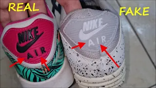 Nike Airmax 90 SE real vs fake review. How to spot fake Nike air max 90 sneakers