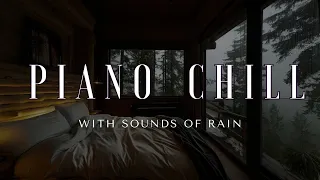 Healing Music For Sleep - Soothing Piano Music & Soft Rain Sounds on Window Inside the warm Room