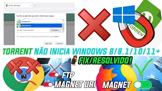 magnet uri torrent não baixa no windows 8/8.1/10/11+ veja como resolver